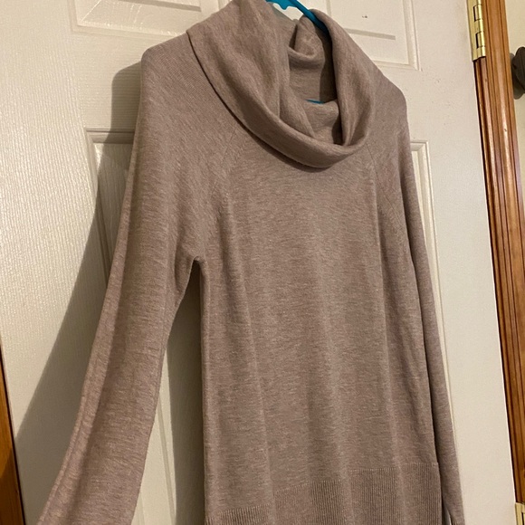 Cyrus Taupe Cowl Neck Sweater - Picture 4 of 6